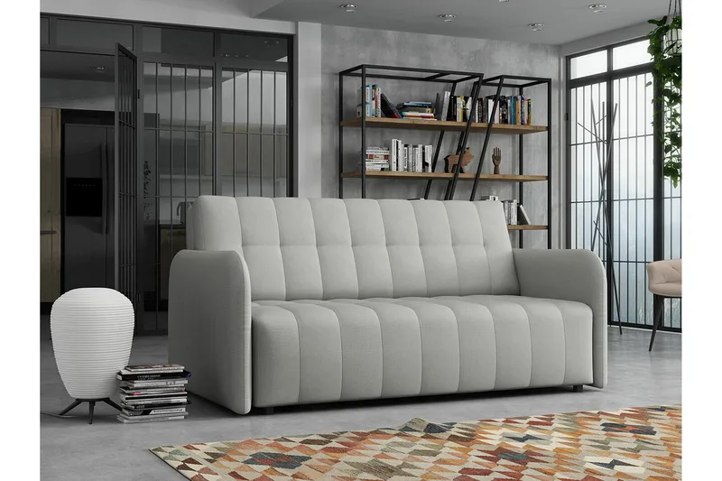 Denegal 3-sits Bäddsoffa Ljusgrå - Huonekalut - Sohva - Vuodesohva - 3 istuttava vuodesohva