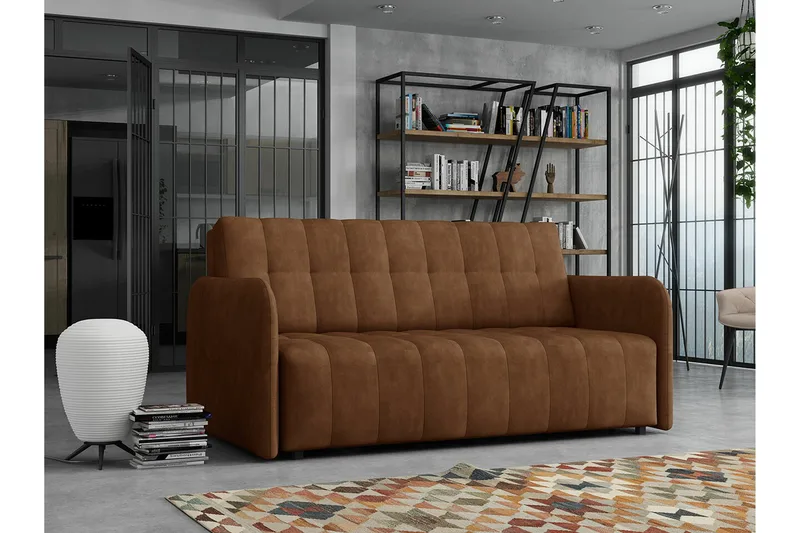 Denegal 3-sits Bäddsoffa NO_BRAND Dark brown - Huonekalut - Sohva - Vuodesohva - 3 istuttava vuodesohva