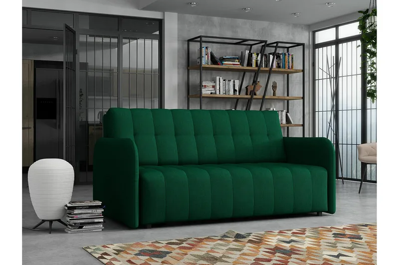 Denegal 3-sits Bäddsoffa NO_BRAND Dark green - Huonekalut - Sohva - Vuodesohva - 3 istuttava vuodesohva