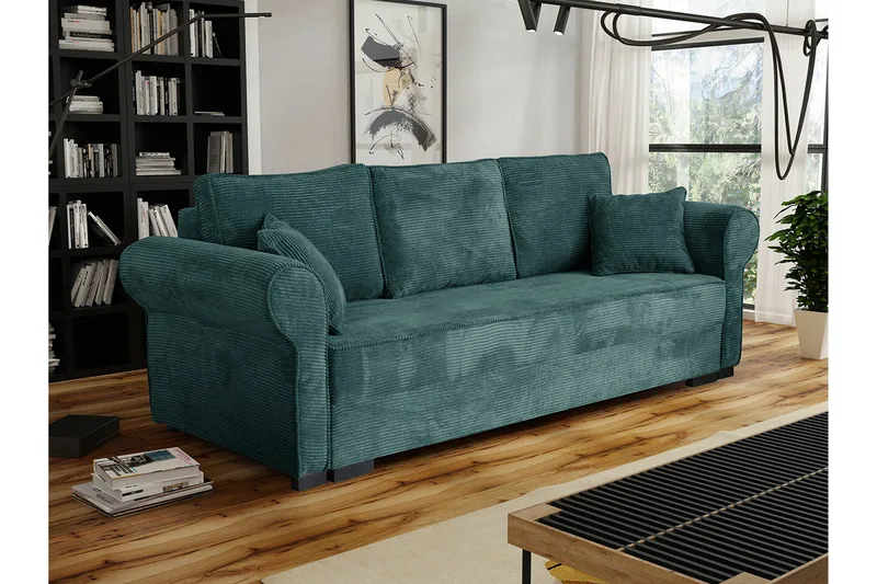 Denegal 3-sits Bäddsoffa NO_BRAND Green - Huonekalut - Sohva - Vuodesohva - 3 istuttava vuodesohva