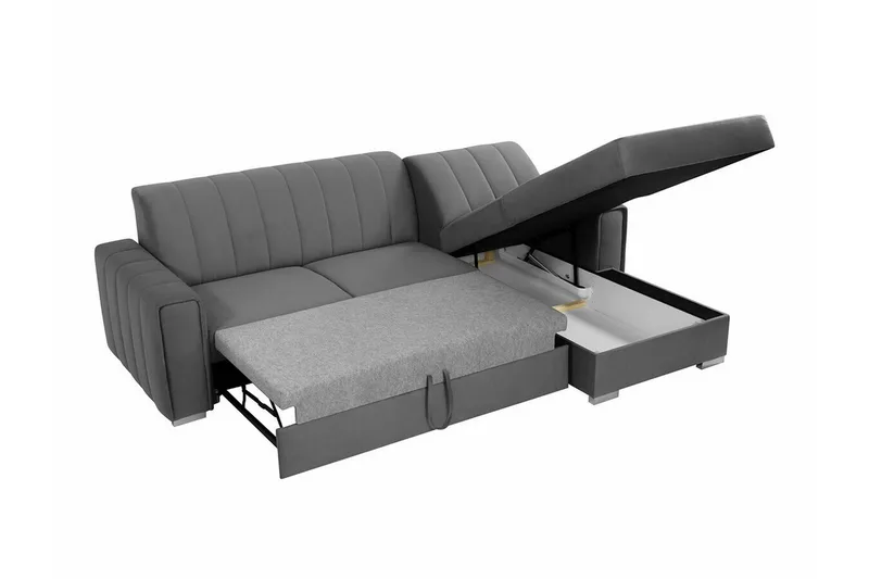 Denegal 3-sits Hörnbäddsoffa Beige/Light beige - Huonekalut - Sohva - Vuodesohva