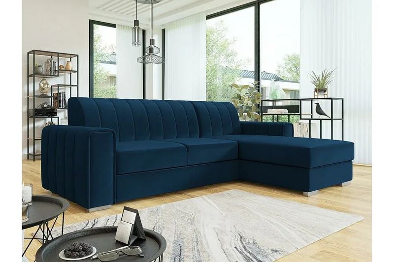Denegal 3-sits Hörnbäddsoffa NO_BRAND Dark blue - Huonekalut - Sohva - Vuodesohva