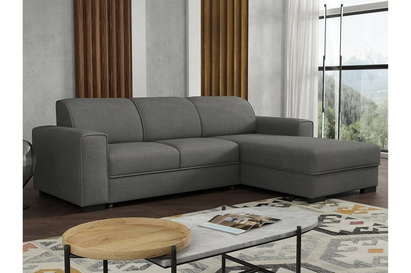 Denegal 3-sits Hörnbäddsoffa NO_BRAND Dark grey - Huonekalut - Sohva - Vuodesohva