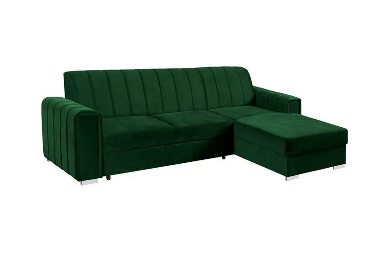 Denegal 3-sits Hörnbäddsoffa NO_BRAND Green - Huonekalut - Sohva - Vuodesohva