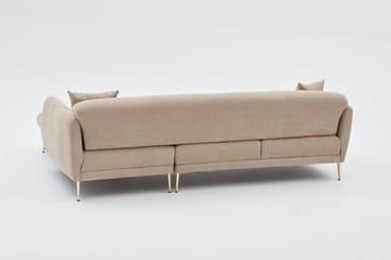 Devika vuodesohva divaanilla 4-istuttava - Beige - Huonekalut - Sohva - Vuodesohva