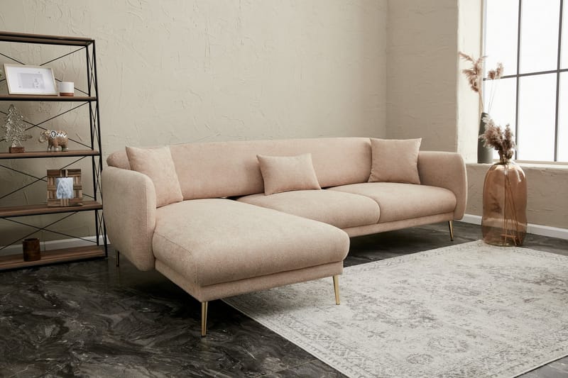 Devika vuodesohva divaanilla 4-istuttava - Beige - Huonekalut - Sohva - Vuodesohva