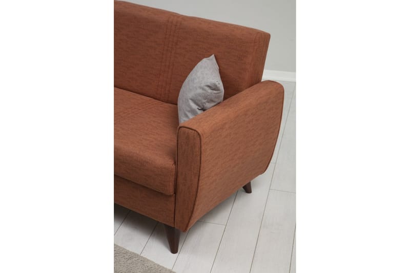 Dewan 3-istuttava vuodesohva 96x183 cm säilytystilalla kankaisena - Terrakotta - Huonekalut - Sohva - Vuodesohva - 3 istuttava vuodesohva