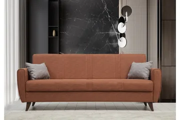 Dewan 3-istuttava vuodesohva 96x183 cm säilytystilalla kankaisena - Terrakotta - Huonekalut - Sohva - Vuodesohva - 3 istuttava vuodesohva