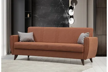 Dewan 3-istuttava vuodesohva 96x183 cm säilytystilalla kankaisena - Terrakotta - Huonekalut - Sohva - Vuodesohva - 3 istuttava vuodesohva