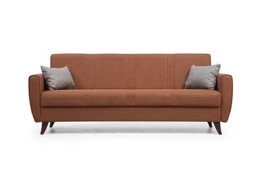 Dewan 3-istuttava vuodesohva 96x183 cm säilytystilalla kankaisena - Terrakotta - Huonekalut - Sohva - Vuodesohva - 3 istuttava vuodesohva
