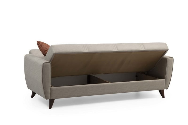 Dewan 3-istuttava vuodesohva 96x183 cm säilytystilalla pellavaa - Beige - Huonekalut - Sohva - Vuodesohva - 3 istuttava vuodesohva