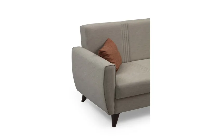 Dewan 3-istuttava vuodesohva 96x183 cm säilytystilalla pellavaa - Beige - Huonekalut - Sohva - Vuodesohva - 3 istuttava vuodesohva