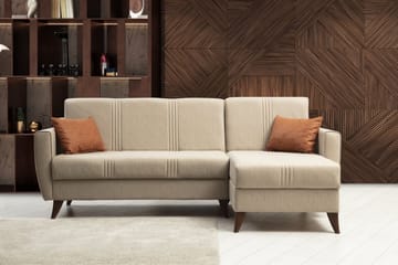 Dewan vuodesohva divaanilla 3-istuttava - Beige - Huonekalut - Sohva - Vuodesohva