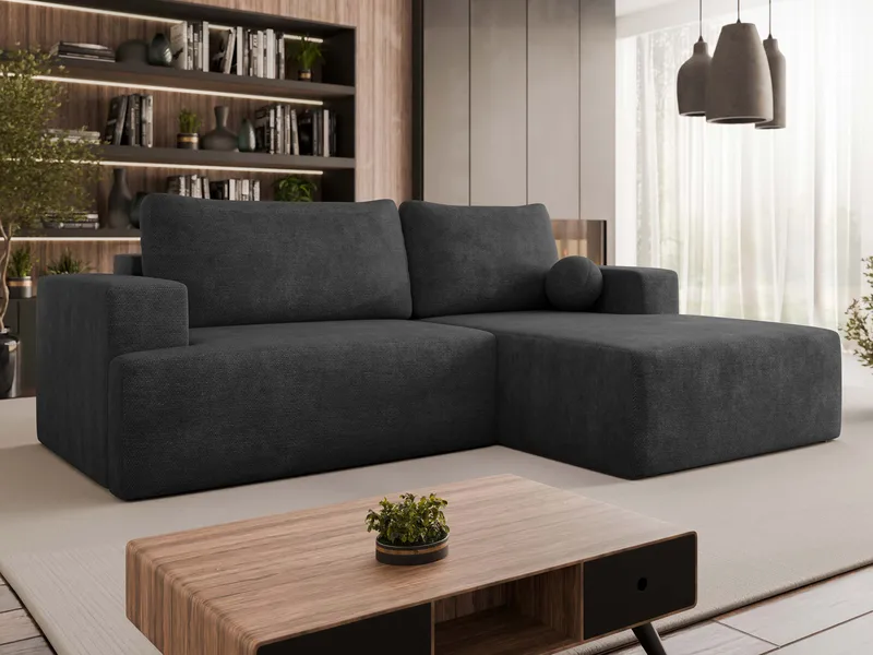 Deylor 3-istuttava vuodesohva divaanilla - musta - Huonekalut - Sohva - Vuodesohva