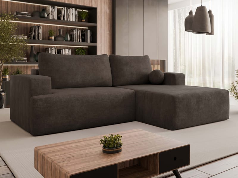 Deylor 3-istuttava vuodesohva divaanilla - ruskea - Huonekalut - Sohva - Vuodesohva