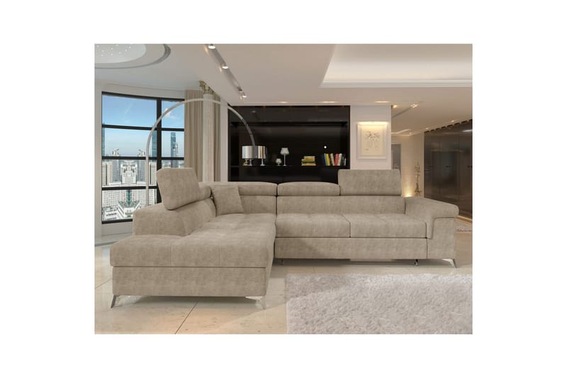 Divaani Eltap Eridano 275x202x88 cm - Amore 18, Beige, Vasen - Huonekalut - Sohva - Vuodesohva