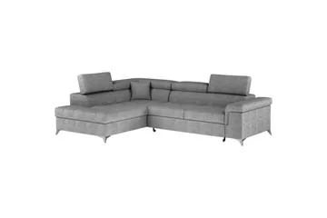 Divaani Eltap Eridano 275x202x88 cm - Manhattan 03, Vaaleanharmaa, Vasen - Huonekalut - Sohva - Vuodesohva