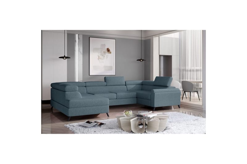 Divaani Eltap Escada 336x200x92 cm - Grande 75, Vihreä, Vasen - Huonekalut - Sohva - Vuodesohva