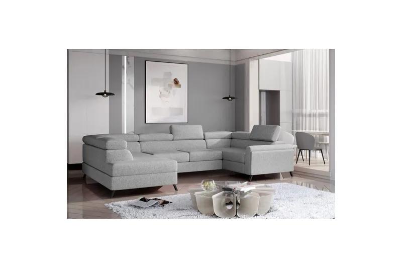 Divaani Eltap Escada 336x200x92 cm, Grande 81, Harmaa, Vasen