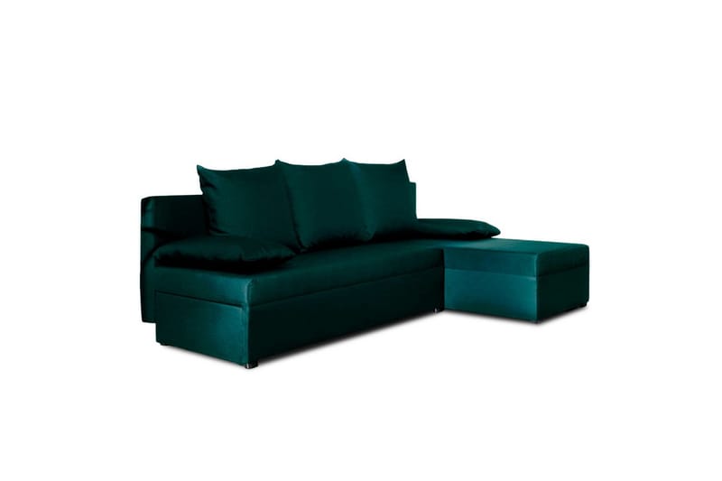 Divaani Eltap Gino 201x143x90 cm - Nube 35, Vihreä - Huonekalut - Sohva - Vuodesohva