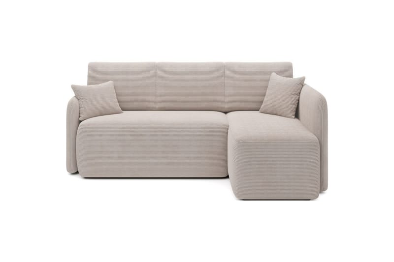 Divaani Eltap Hadson 206x150x89 cm - Jarell 18, vaalea beige, Oikea - Huonekalut - Sohva - Vuodesohva