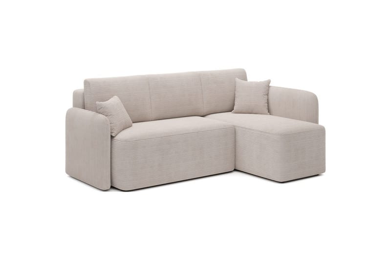 Divaani Eltap Hadson 206x150x89 cm - Jarell 18, vaalea beige, Oikea - Huonekalut - Sohva - Vuodesohva