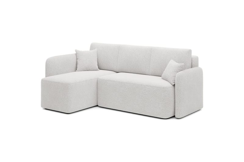 Divaani Eltap Hadson 206x150x89 cm - Royal 01, Valkoinen, Vasen - Huonekalut - Sohva - Vuodesohva