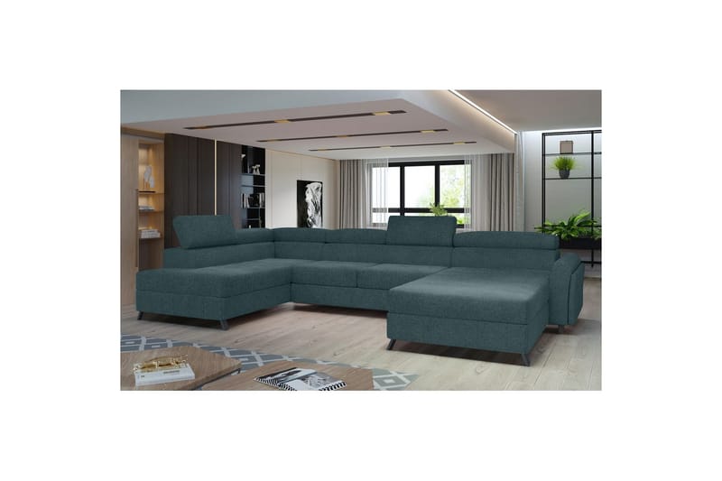 Divaani Eltap Josette 360x200x92 cm - Grande 75, Vihreä, Vasen - Huonekalut - Sohva - Vuodesohva