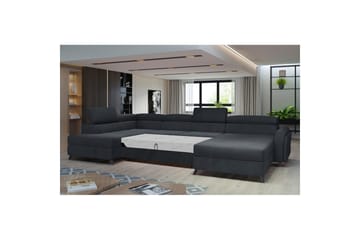 Divaani Eltap Josette 360x200x92 cm - Monolith 97, Tummanharmaa, Vasen - Huonekalut - Sohva - Vuodesohva