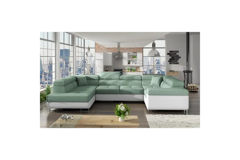 Divaani Eltap Letto 340x202x90 cm - Soro 34, Soft 17, Vasen - Huonekalut - Sohva - Vuodesohva