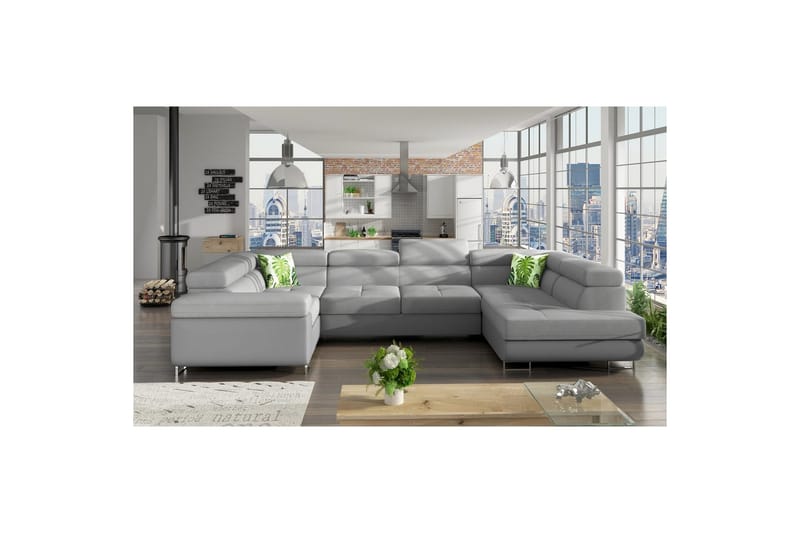 Divaani Eltap Letto 340x202x90 cm, Soro 83, Soft 29, Tyynyt: Jungle 32, Oikea