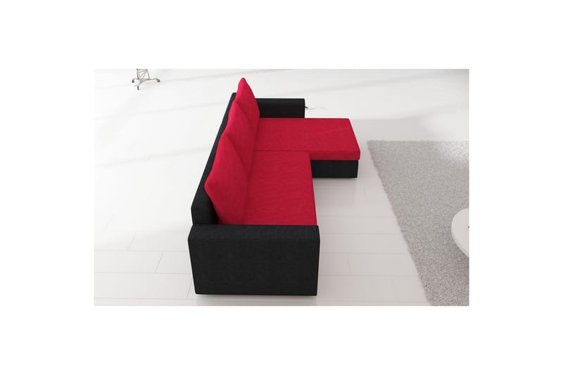 Divaani Eltap Livio 237x150x72 cm - Alova 10, Alova 04, Harmaa, Musta - Huonekalut - Sohva - Vuodesohva