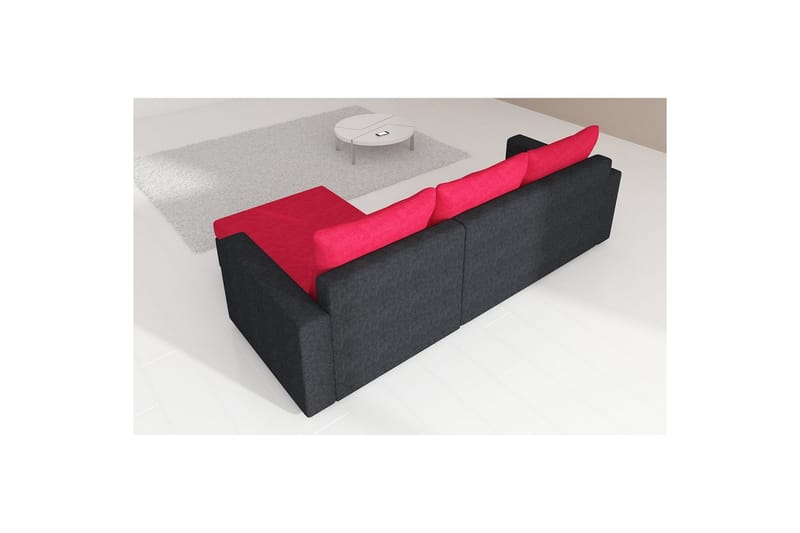 Divaani Eltap Livio 237x150x72 cm - Alova 10, Alova 04, Harmaa, Musta - Huonekalut - Sohva - Vuodesohva