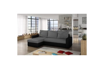 Divaani Eltap Livio 237x150x72 cm - Alova 10, Alova 04, Harmaa, Musta - Huonekalut - Sohva - Vuodesohva