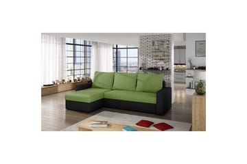 Divaani Eltap Livio 237x150x72 cm - Alova 42, Alova, Vihreä, Musta - Huonekalut - Sohva - Vuodesohva