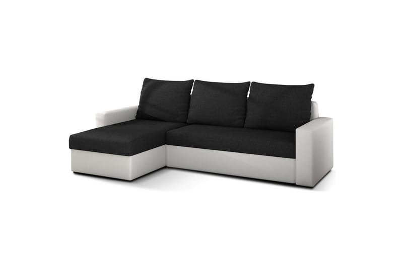 Divaani Eltap Livio 237x150x72 cm, Sawana 14, Soft 17, musta, valkoinen