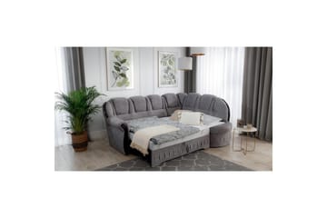 Divaani Eltap Lord 243x180x112 cm - Dora 21, Beige, Oikea - Huonekalut - Sohva - Vuodesohva