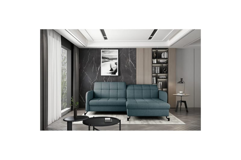 Divaani Eltap Lorelle 225x160x105 cm - Grande 75, Vihreä, Oikea - Huonekalut - Sohva - Vuodesohva