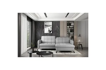 Divaani Eltap Lorelle 225x160x105 cm - Grande 81, Harmaa, Oikea - Huonekalut - Sohva - Vuodesohva