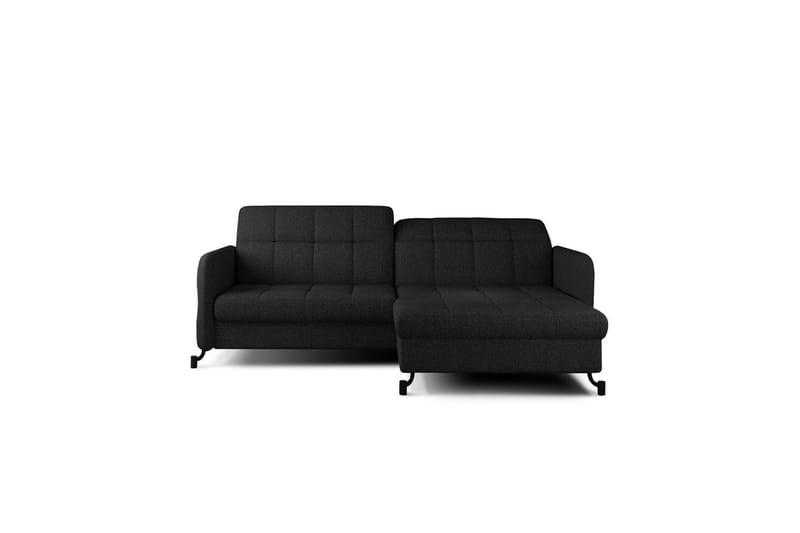 Divaani Eltap Lorelle 225x160x105 cm - Inari 100, Musta, Oikea - Huonekalut - Sohva - Vuodesohva