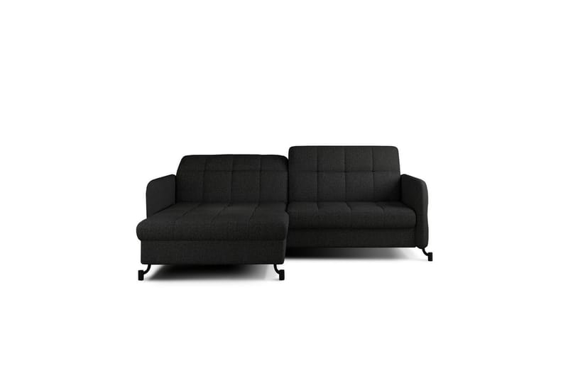 Divaani Eltap Lorelle 225x160x105 cm - Inari 100, Musta, Vasen - Huonekalut - Sohva - Vuodesohva
