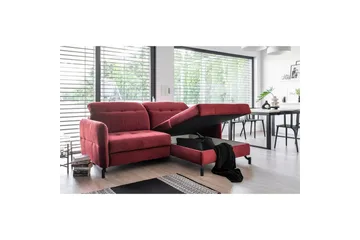 Divaani Eltap Lorelle 225x160x105 cm - Kronos 07, Musta, Oikea - Huonekalut - Sohva - Vuodesohva