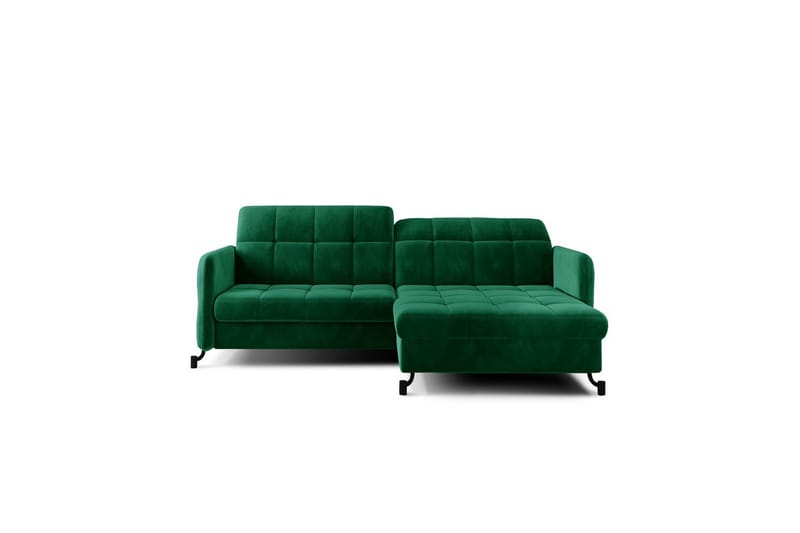 Divaani Eltap Lorelle 225x160x105 cm - Kronos 19, Tummanvihreä, Oikea - Huonekalut - Sohva - Vuodesohva