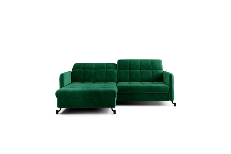 Divaani Eltap Lorelle 225x160x105 cm - Kronos 19, Tummanvihreä, Vasen - Huonekalut - Sohva - Vuodesohva