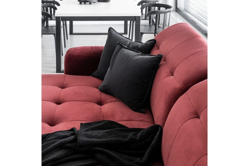 Divaani Eltap Lorelle 225x160x105 cm - Kronos 29, Vaaleanpunainen, Vasen - Huonekalut - Sohva - Vuodesohva