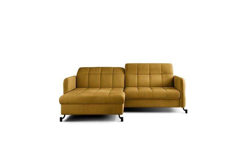 Divaani Eltap Lorelle 225x160x105 cm - Monoliitti 48, Keltainen, Vasen - Huonekalut - Sohva - Vuodesohva