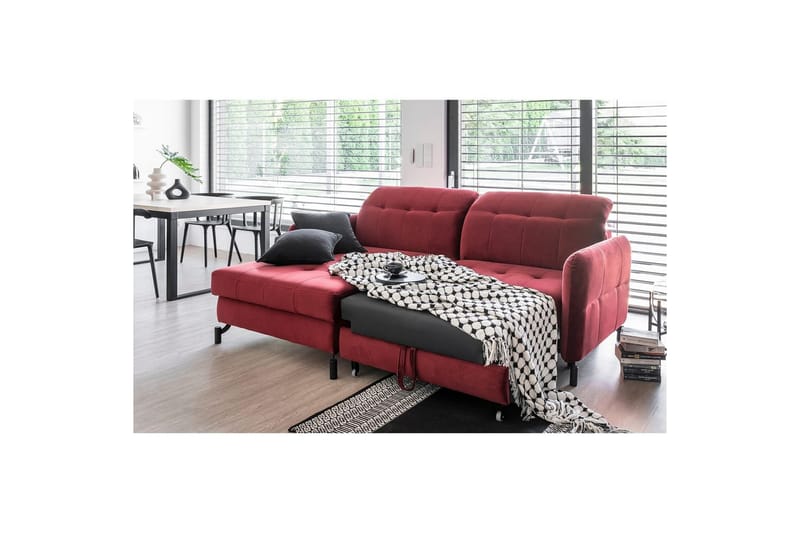 Divaani Eltap Lorelle 225x160x105 cm - Monoliitti 84, Vaaleanharmaa, Vasen - Huonekalut - Sohva - Vuodesohva