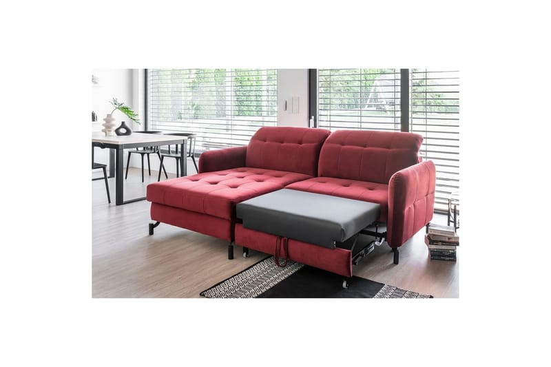Divaani Eltap Lorelle 225x160x105 cm - Monoliitti 84, Vaaleanharmaa, Vasen - Huonekalut - Sohva - Vuodesohva