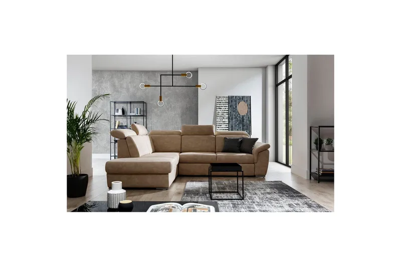 Divaani Eltap Loreto 260x210x102 cm, Dora 21, Beige, Vasen