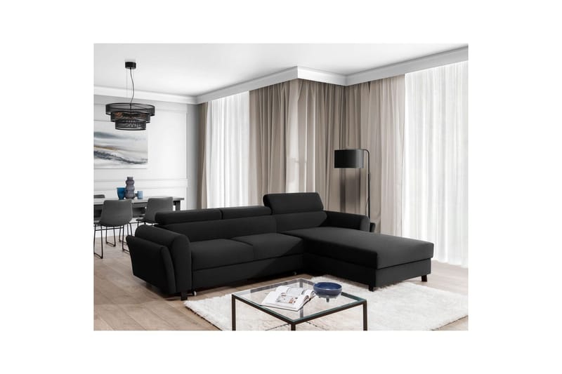 Divaani Eltap Mariall 288x200x92 cm - Inari 96, Tummanharmaa, Oikea - Huonekalut - Sohva - Vuodesohva